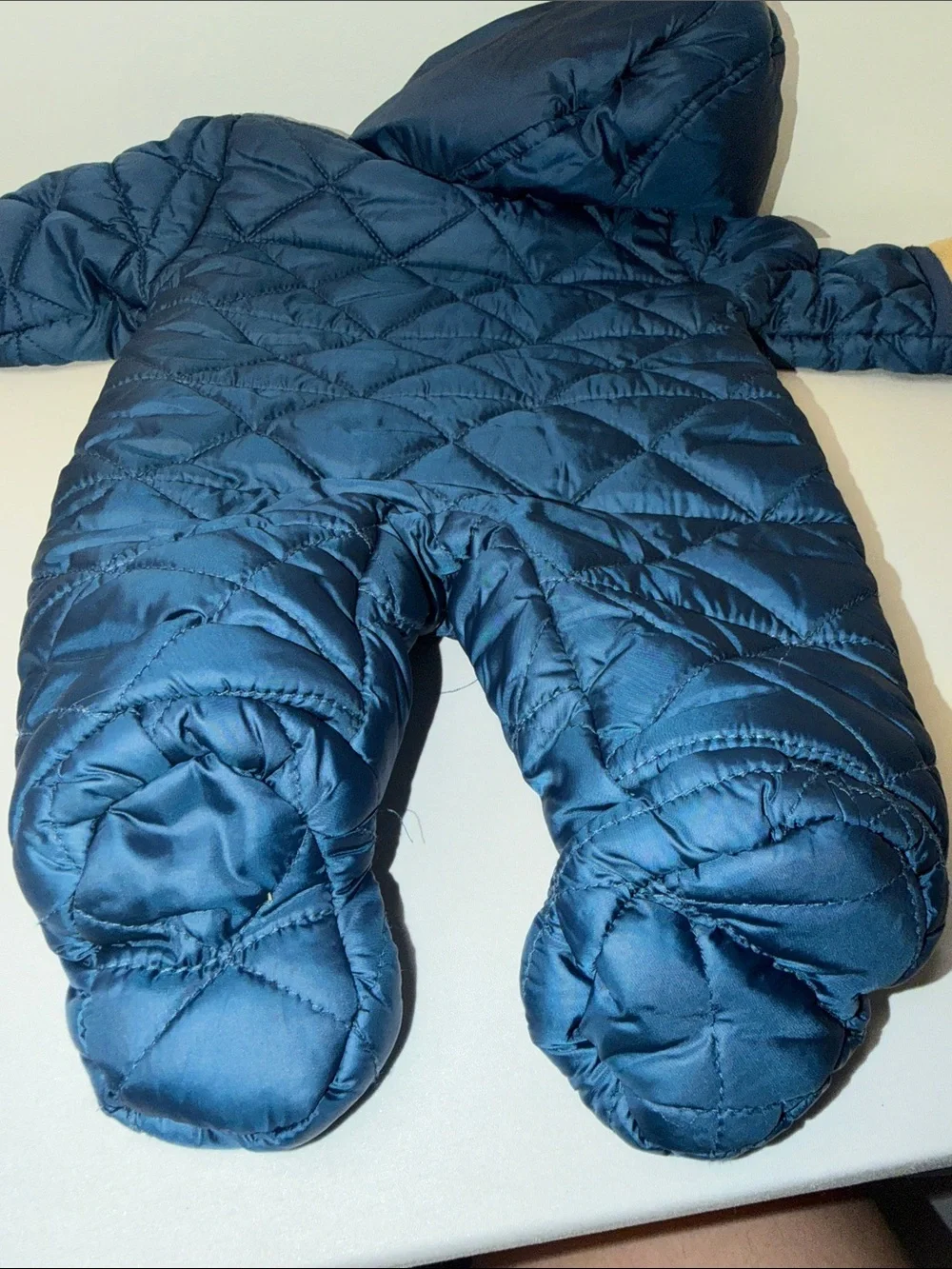 Perry Ellis Navy Quilted Hooded Infant Snowsuit